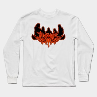 Burning Flames Neon Sign Dethklok Long Sleeve T-Shirt